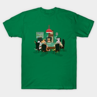 Poker Dogs Pixel art T-Shirt